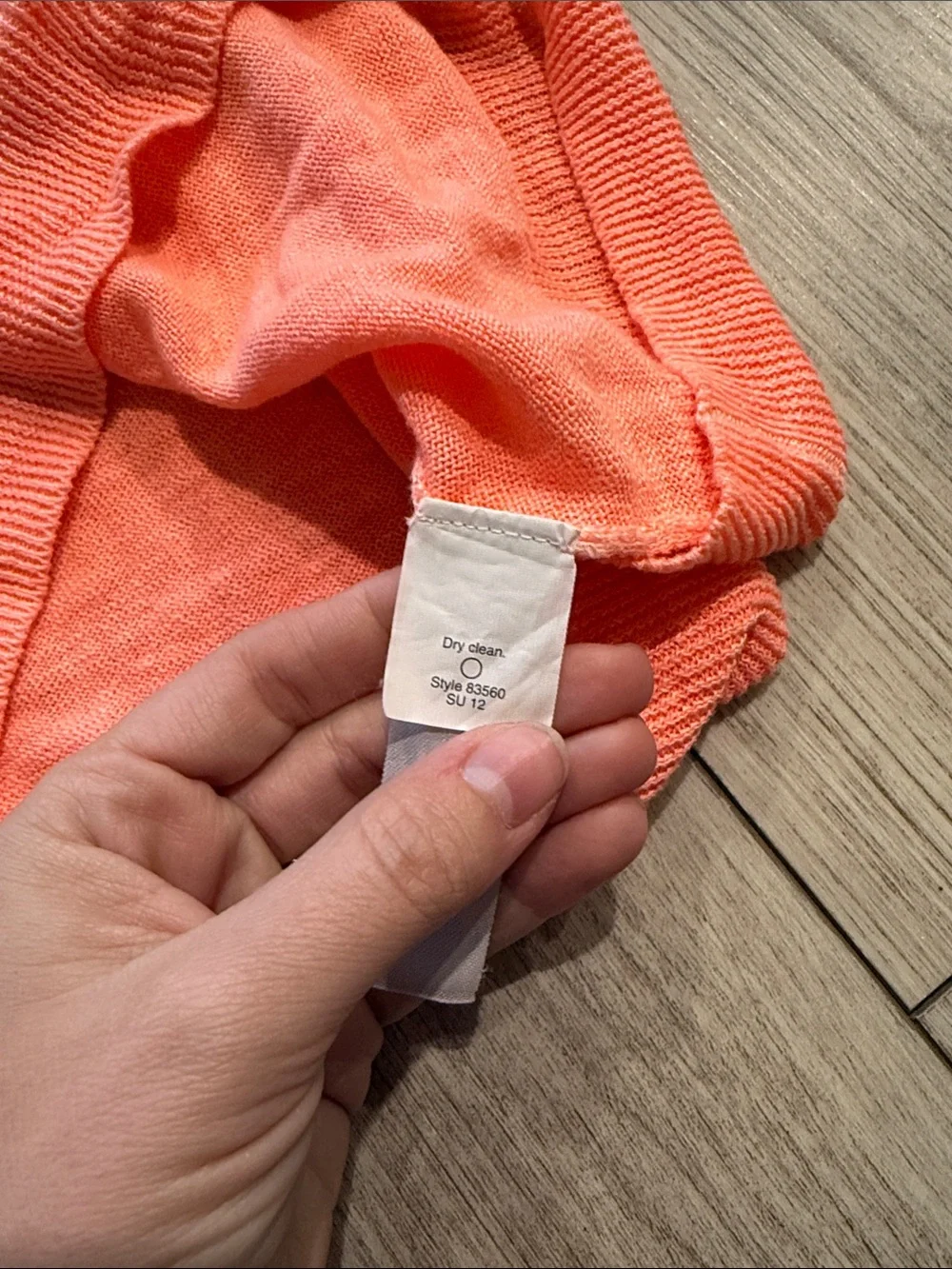 J. Crew Coral Linen Crewneck Sweater Salmon Orange Small